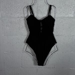 Becca Women's Color Code Cutout One-Piece Swimsuit Black large $138